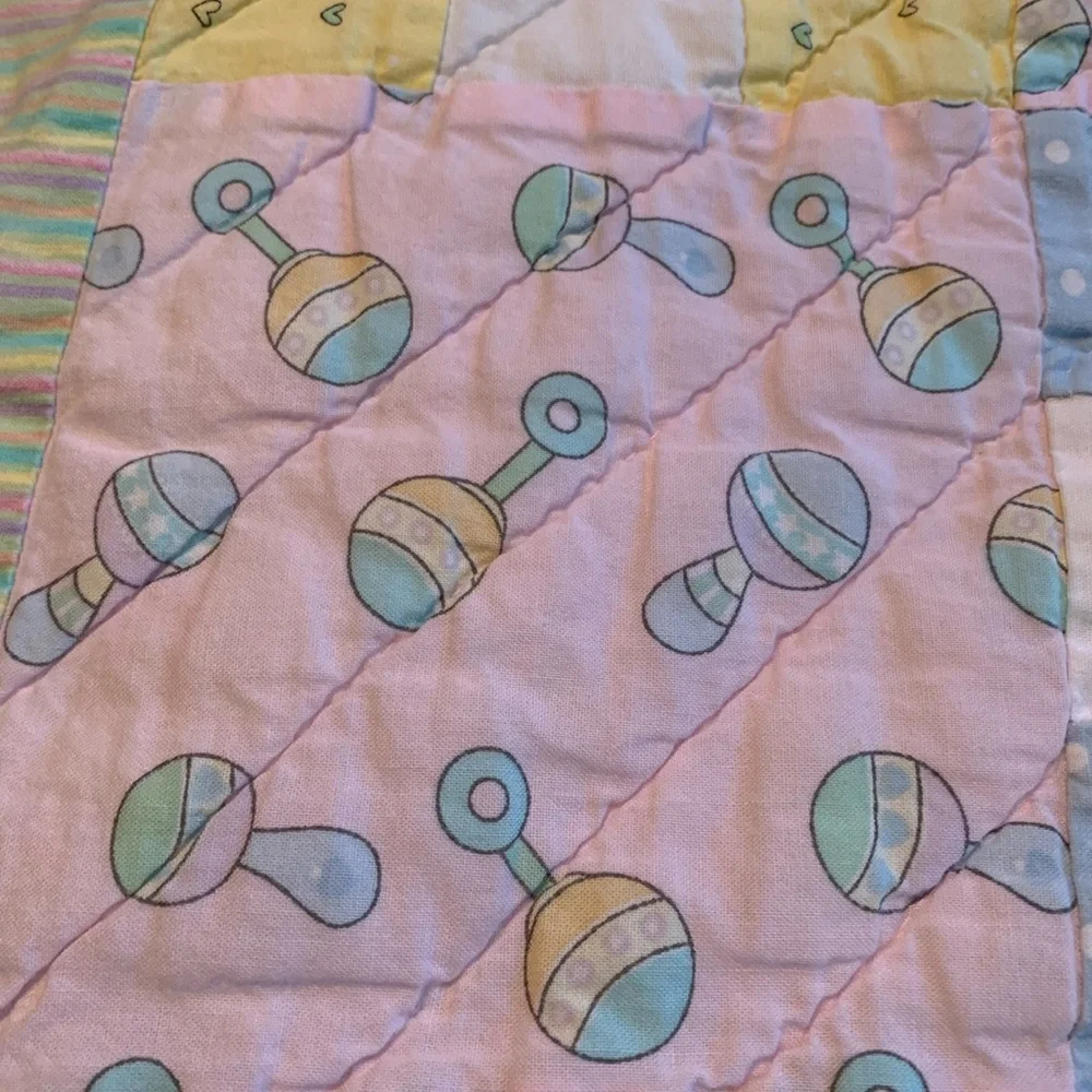 Patchwork Quilt with Pastel Colors